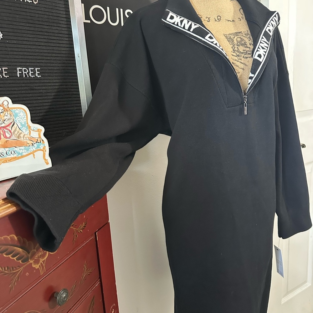 🆕DKNY Black/White Sweater Dress - Picture 7 of 17